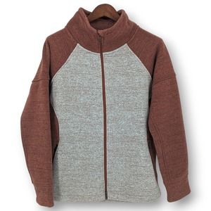 Prana Women's Tri Thermal Threads Full Zip Jacket Size XL Raisin Melange